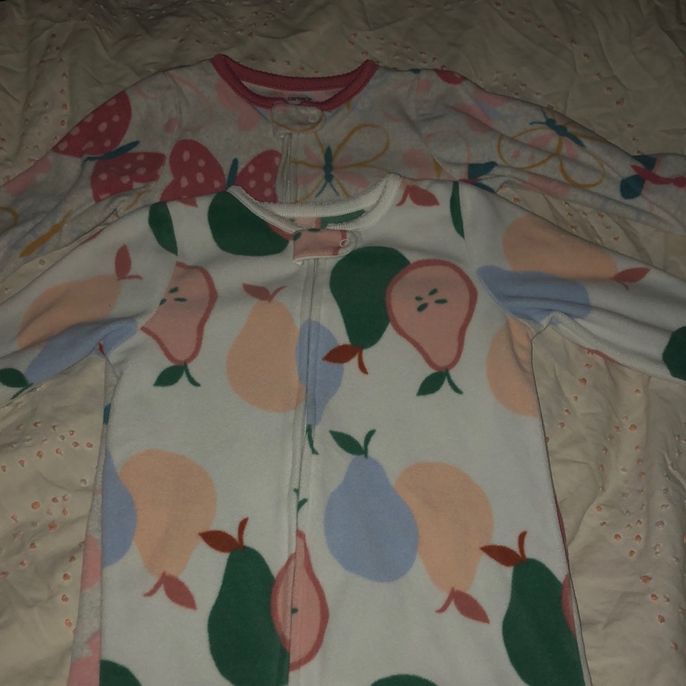 Bundle carter’s fleece onesie baby girl size 18 months